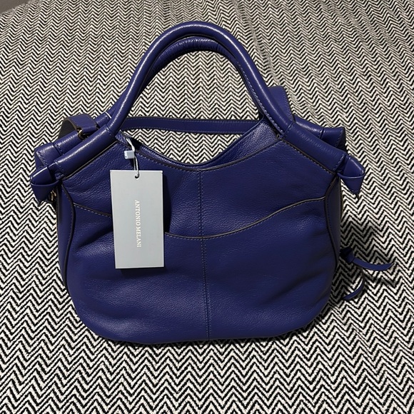 Antonio Melani Leather Satchel Crossbody | NWT - Picture 3 of 12